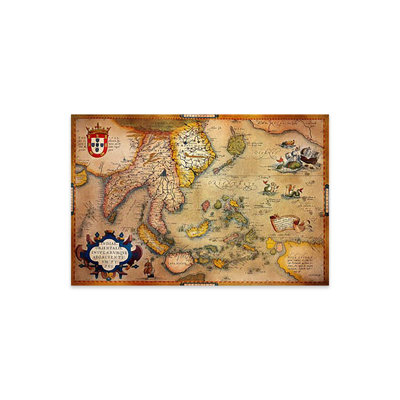 Carte antique n ° 3, impression sur verre acrylique
