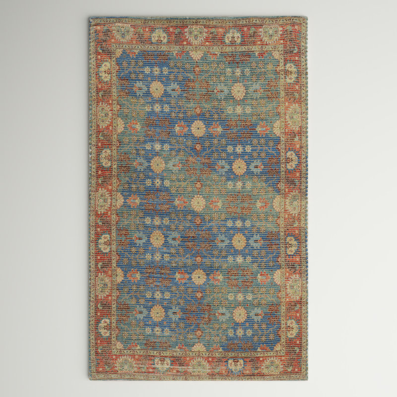 Gloucester Oriental Handmade Hand-Woven Flatweave Beige Area Rug, Rectangle 5' x 7'