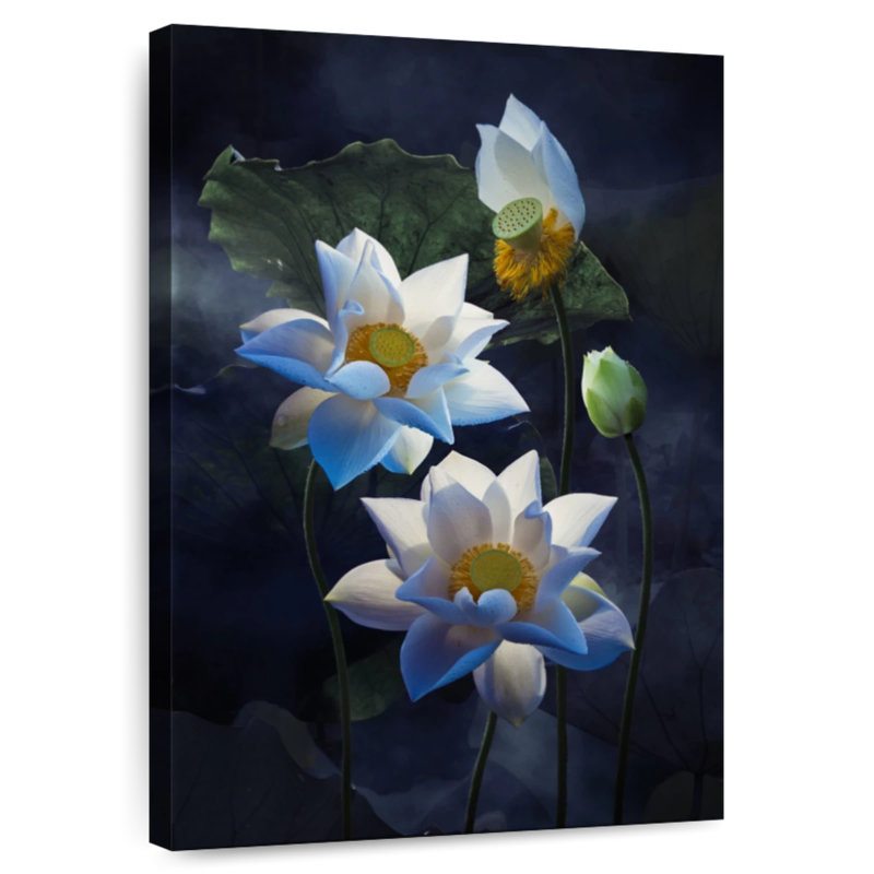 Harnek Mysterious Lotuses, 48" H x 32" W