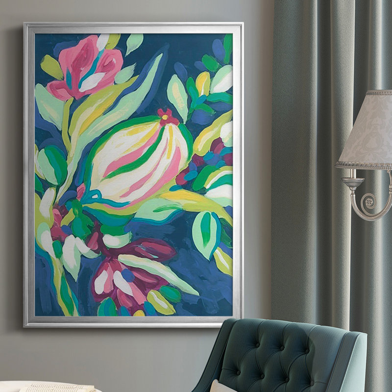 «Blue Tropics III», reproduction encadrée de qualité supérieure - prête à être accrochée, H 24,5 po x l 18,5 po, Argent