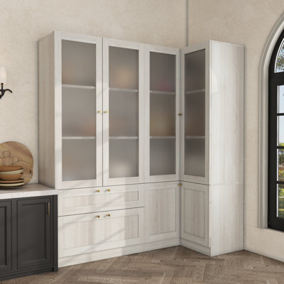 62.9"W Large Corner Food Pantry Kitchen by Latitude Run