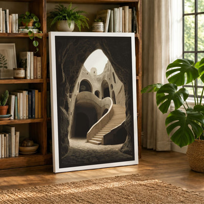 Descent Through Skull Gothic - Wrapped Canvas