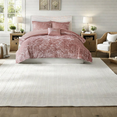 Ensemble de literie en velours luxueux, style glamour matelassé en polyester, pour le confort de la maison