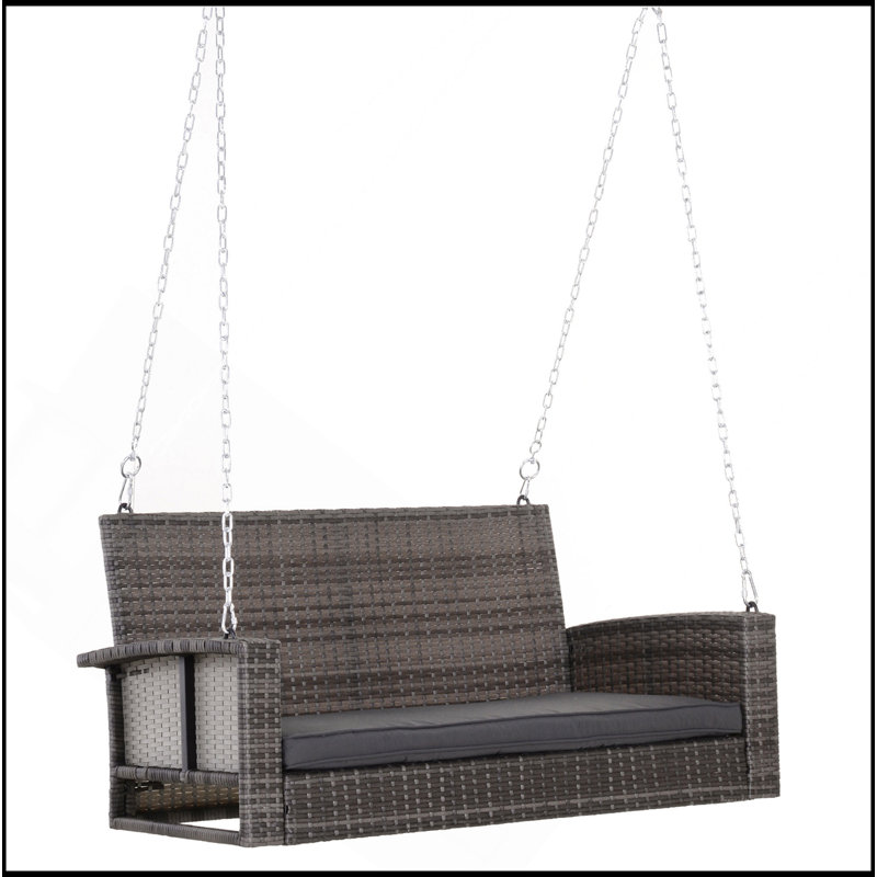 Banc pivotant confortable pour deux personnes, Gris
