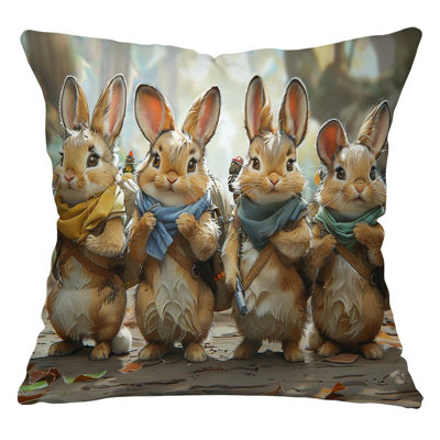 Cotton Blend Reversible Throw Pillow