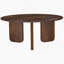 Table basse ronde brune