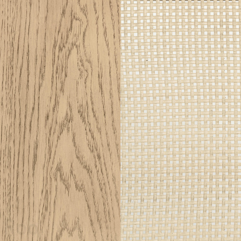 Commode 9 tiroirs avec miroir Beige Oak, collection Kimpton - Finition chêne beige