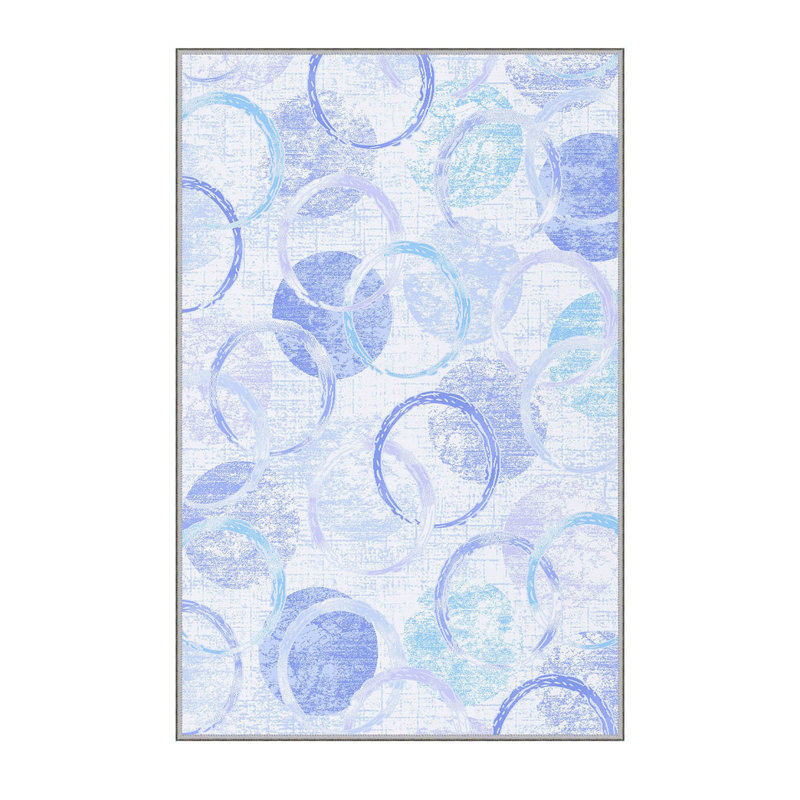 Soft Hall Carpet (2.6 x 4.9 ft), 100% Polyester, 0.3 in Pile Height | Antibacterial, Non-Slip Underside, 650 g/m² | Machine Washable, 3D Digital Print | Perfect for Living Room, Entryway & Bedroom Décor