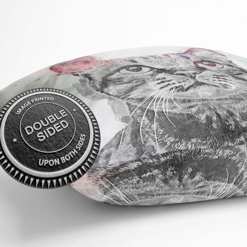 Square Throw Cushion, 40cm H x 40cm W x 15cm D
