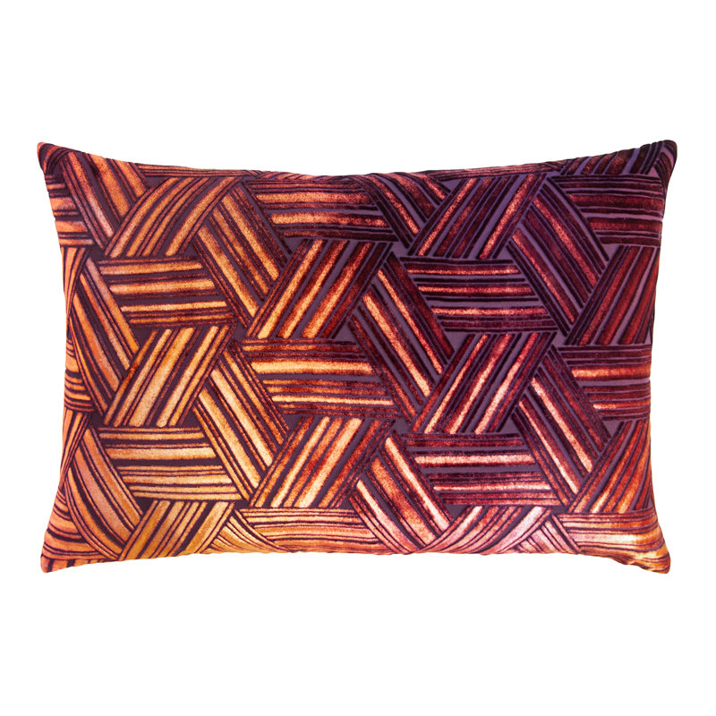 Entwined Lumbar Pillow Cover & Insert, 14" x 20", Wildberry