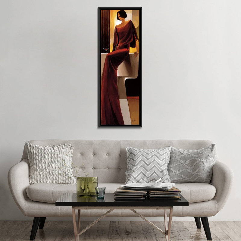 « poise », reproduction d’impression sur toile tendue, H 36 po x l 12 po x P 1,5 po, Toile avec cadre noir