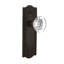 Meadows Plate with Round Clear Crystal Door Knob-1354585411