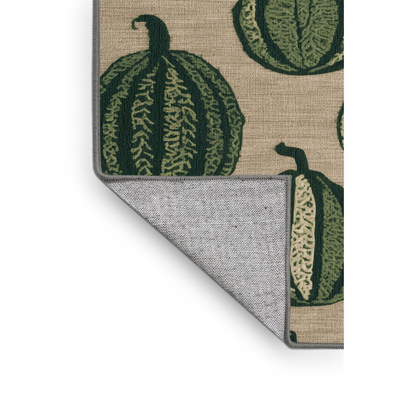  Tapis lavable et amer à motif de légumes melon amer, Rectangle 4pi x 6 pi