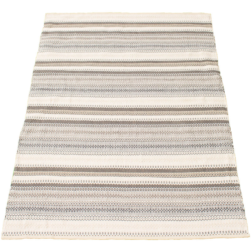 Tapis en laine kaki / brun Ishee, Rectangle 5 pi 2 po x 7 pi 9 po
