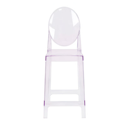 Ghost Stool W/Back In 26"