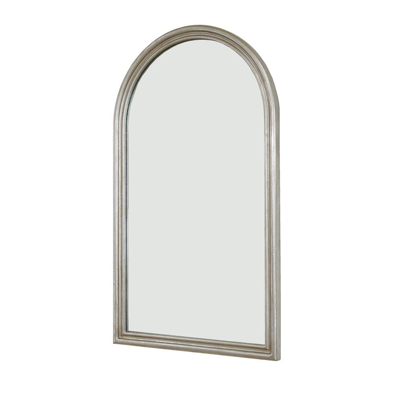 Ayla Flat Wall Mirror, Silver Leaf