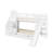 Twin-Over-Twin Castle Style Bunk Bed With 2 Drawers And 3 Shelves, Wood Bunk Bed Frame With Slide And Storage Staircase-1747863156