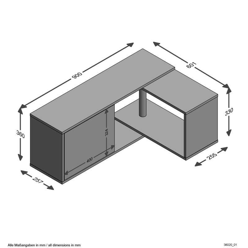 Floating Shelf with Adjustable Shelves