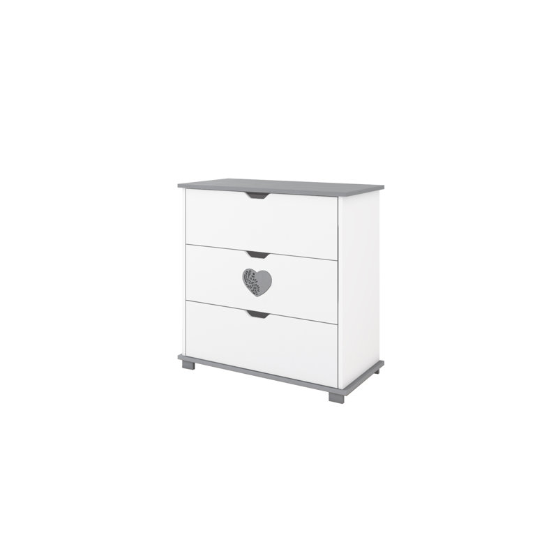 Enriquez Changing Table, White/Grey