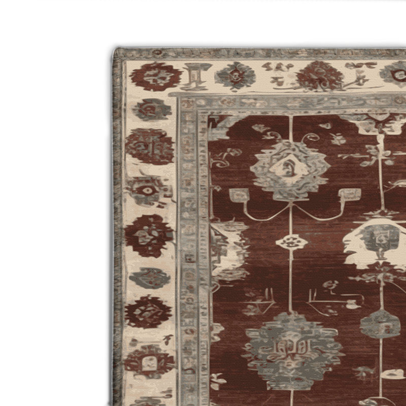 Tapis intérieur et extérieur brun Overdyed, Rectangulaire 2 pi x 3 pi