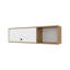 Natural Oak And White Wall-Mounted Cabinet With Lift-Up Door