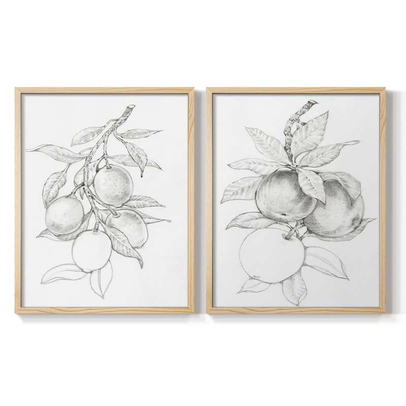 «FruitBearing Branch I», reproduction encadrée de qualité supérieure - prête à être accrochée - aucun clou requis - aucun clou requis