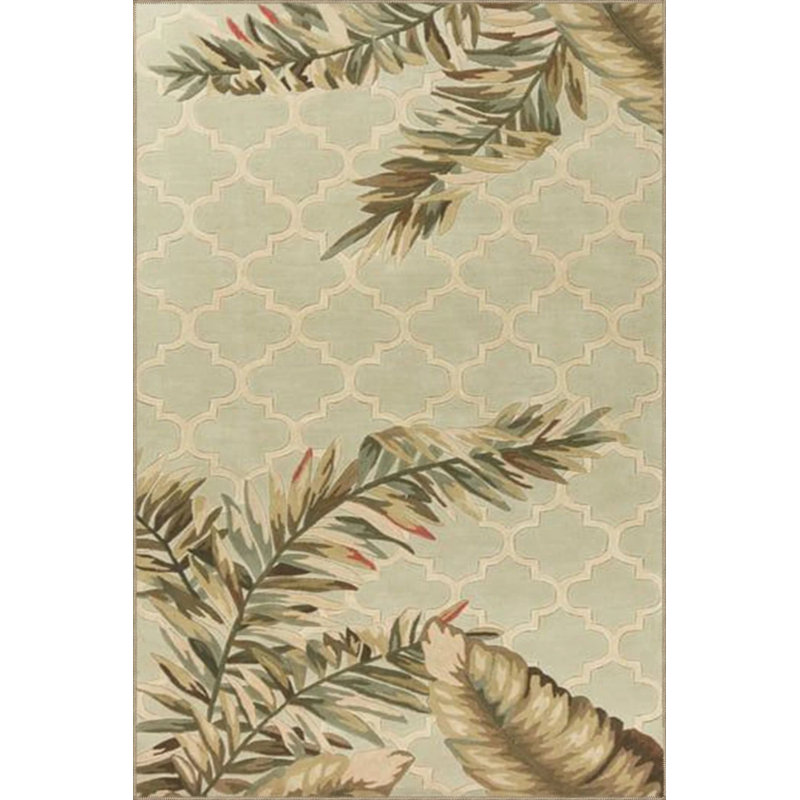 Tapis tissé avec motif géométrique floral, Rectangle 2 pi 4 po x 4 pi