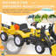 HOMCOM Kids Pedal Go Kart Children Ride on Digger for Kids 3 Years Yellow