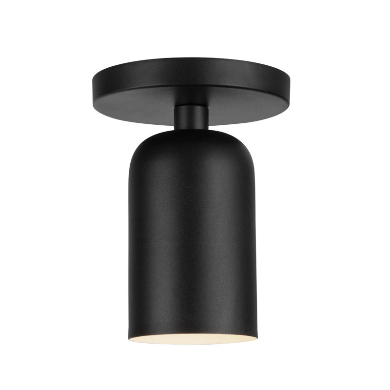 Nola 1 - Light Semi Flush Mount, Black, Black