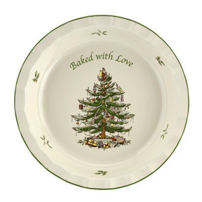 Plat à tarte pour arbre de Noël 10 "cuit avec amour Spode