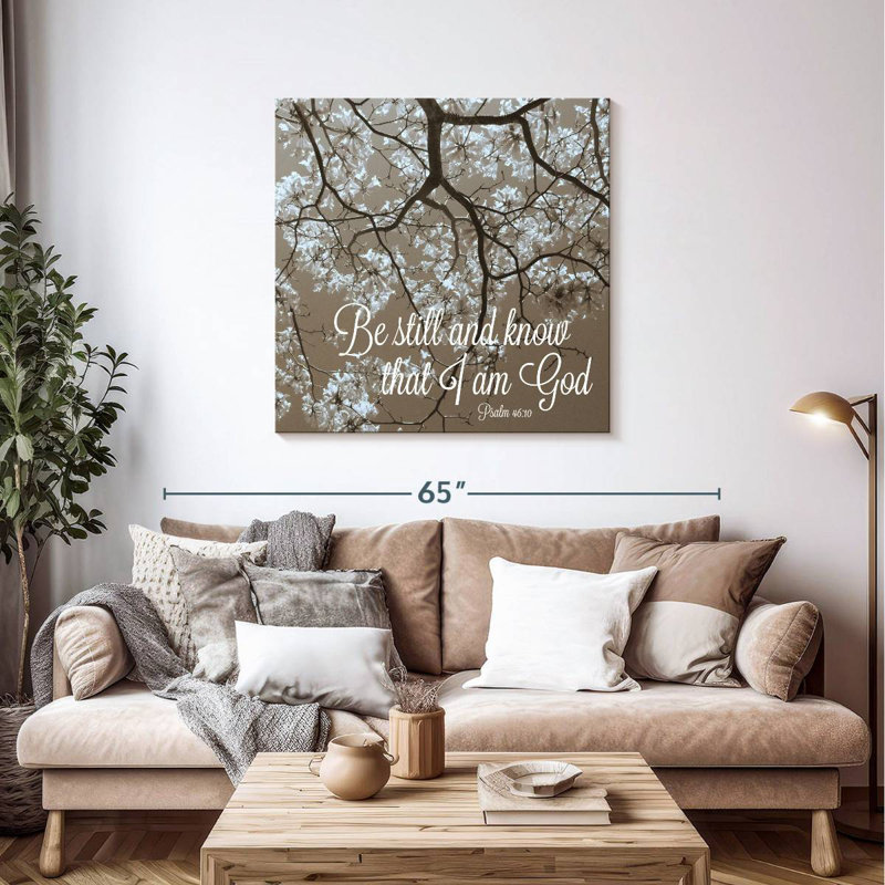 Verset biblique «Tergel Be Still», H 39 po x l 39 po