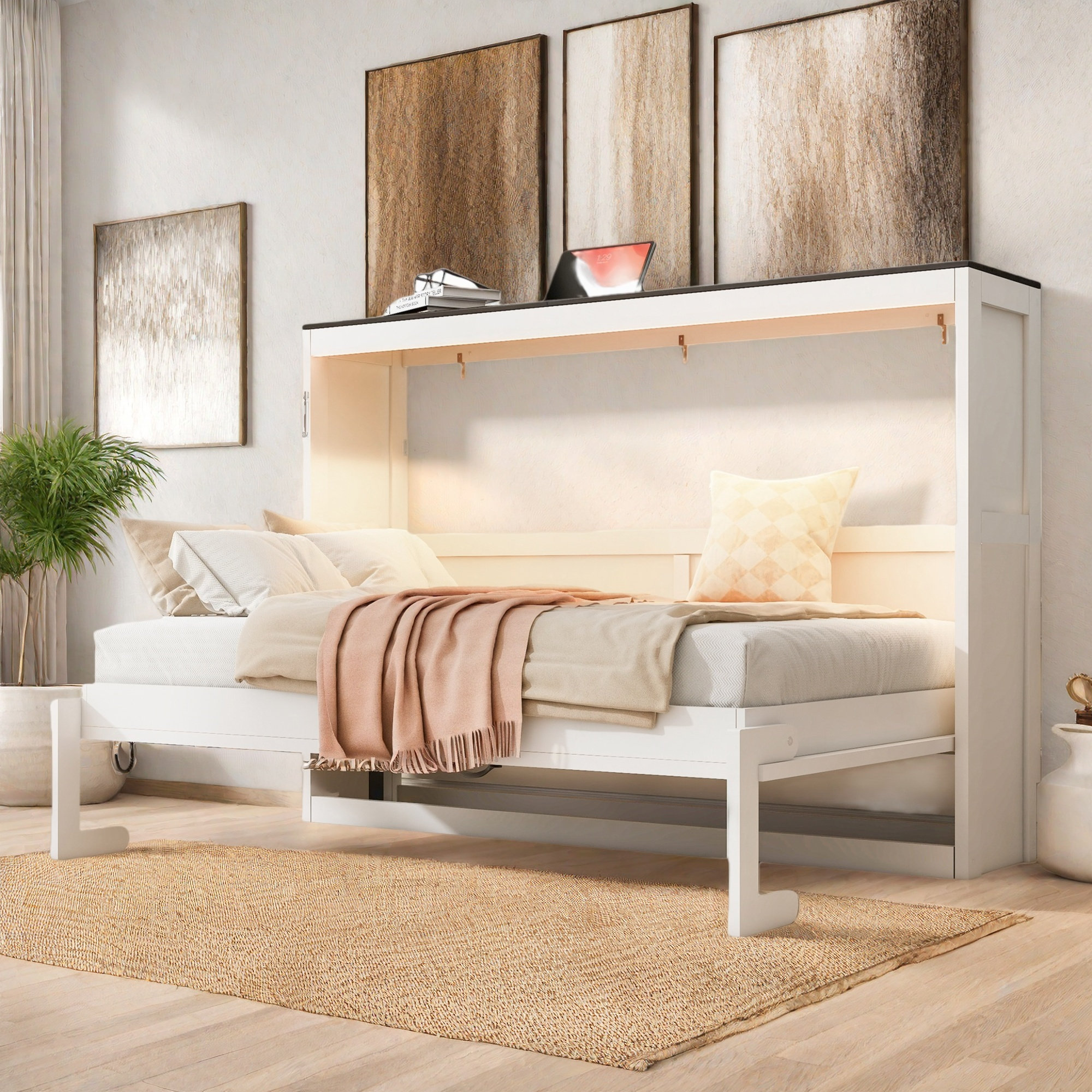 Brayden Studio Murphy Bed With Led Light - Wayfair Canada