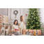 Arbre de Noël 4 pi en PVC vert + PE avec 150 lumières UL blanc chaud - 919 pointes, branches articulées, aiguilles réalistes, support en métal robuste, assemblage facile-1647616615
