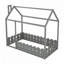Structure de lit en bois avec clôture-738509980