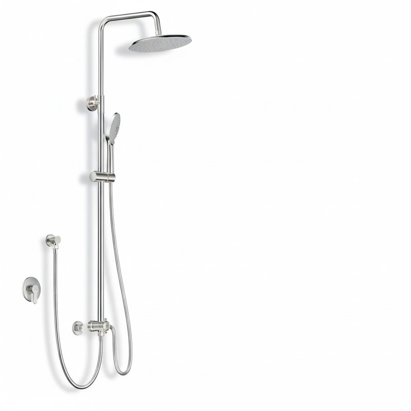10" Rain Shower System with Handheld, 3-Function, Adjustable Holder, Nickel