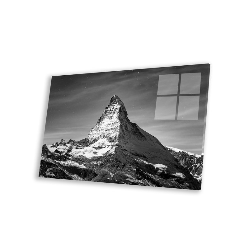 Matterhorn noir et blanc sur plastique / acrylique par Jan Becke