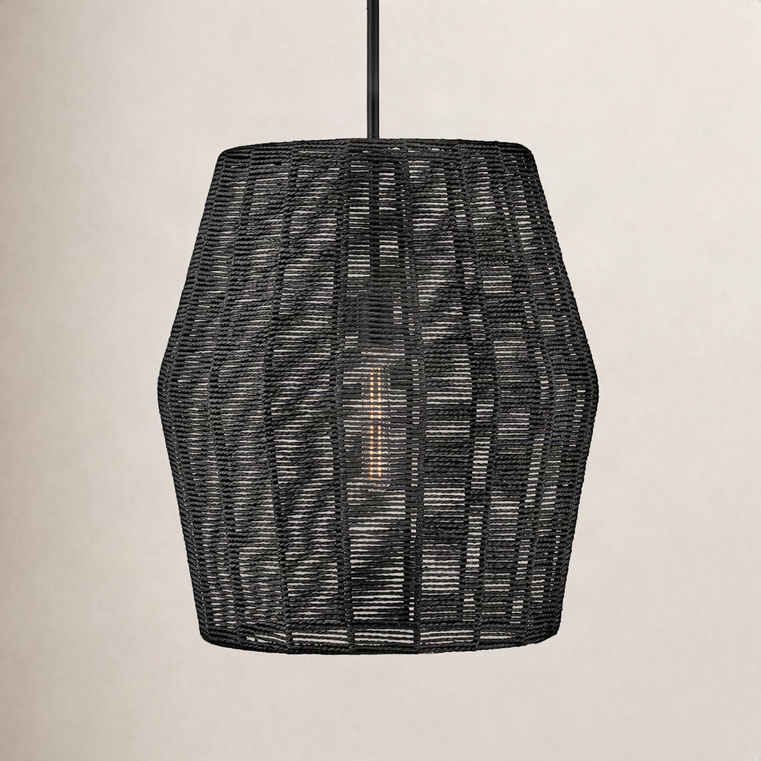 Ariza Dimmable 1 - Light Pendant, Black, Black