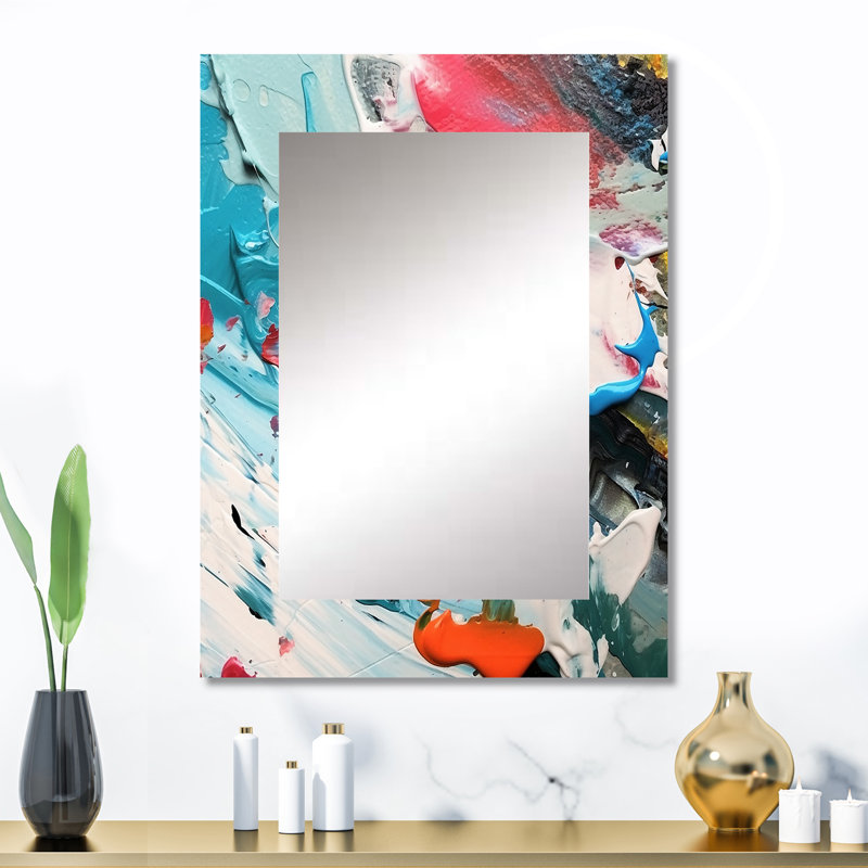 «Winter of Delightful Uncert certaine» - miroir mural de formes abstraites, miroir décoratif moderne, impression d'art en métal
