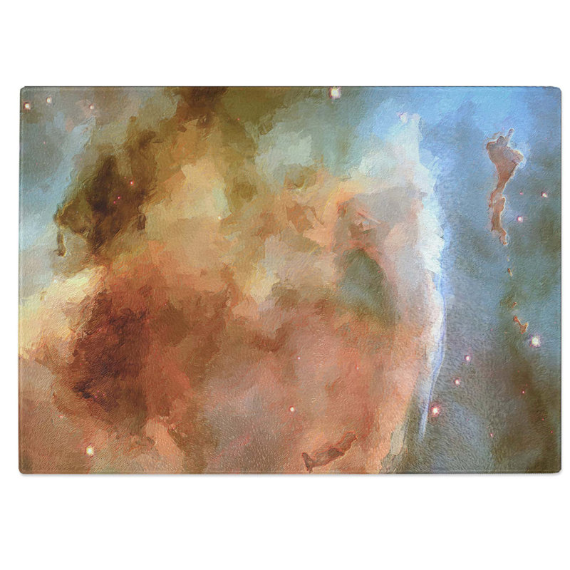 Tempered Glass Universe Vol.40 in Abstract Chopping Board, 39 cm W x 28.5 cm L