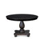 L'ensemble de table de salle à manger 5 pièces se compose d'une table et de 4 chaises de salle à manger en tissu de polyester beige avec dossier haut - fini noir sablé-722710630-722710627-722710624