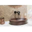 Lavabo vasque ovale en cuivre martelé à jupe 18 "