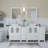 Ravenna 72" Freestanding Double Sink Bathroom Vanity with Engineered Marble Top and Matching Mirrors-23188988
