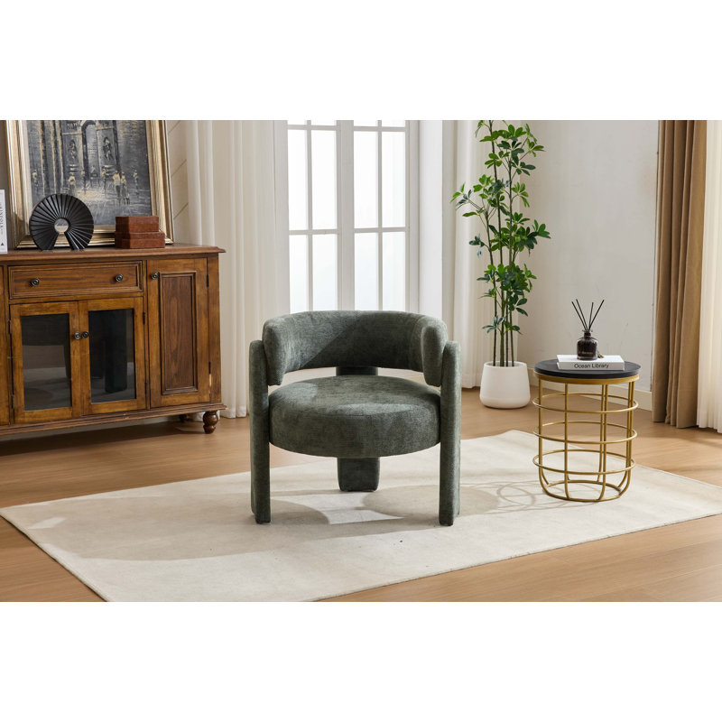 Chaise d'appoint moderne avec un design sculptural et des sièges confortables