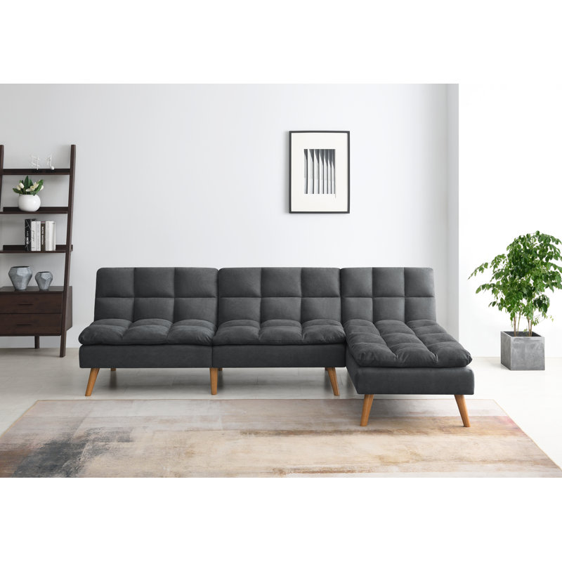 Ted Cloud Sleeper Corner Sofa, Slate Grey