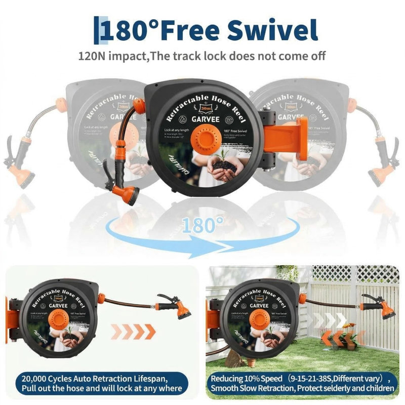 Plastic Hose Reel, 19.81m