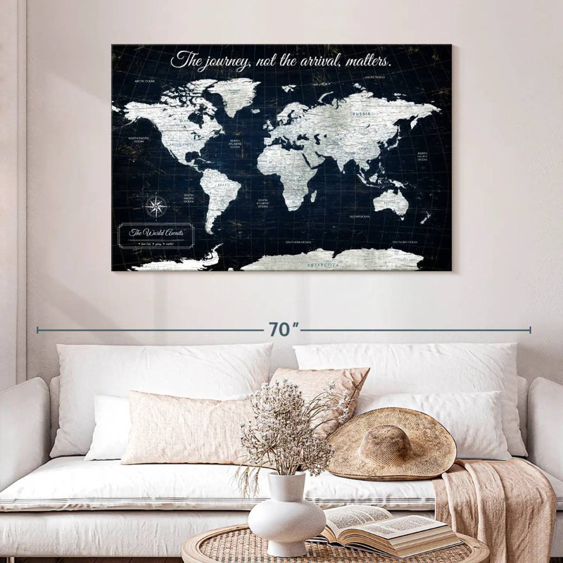 The World Awaits Push Pin Travel Milstead I, H 32 po x l 48 po