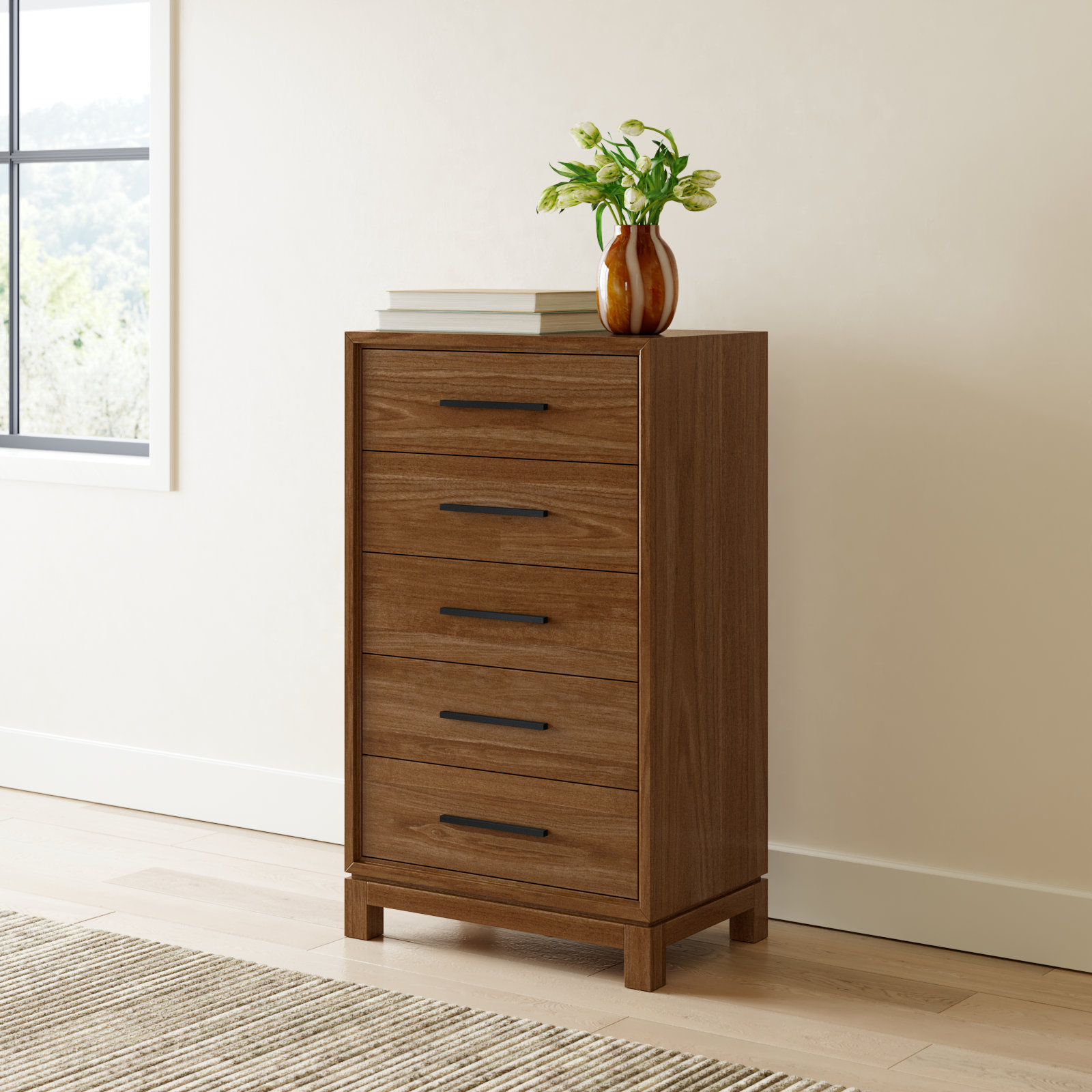 Wrightia 28 " Mahogany Dresser, Honey Maple