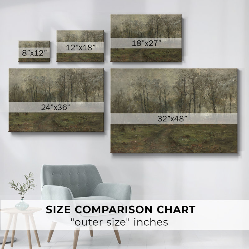 "Vintage Landscape" - CCXCVI, reproduction d'art sur toile, H 13 po x l 19 po