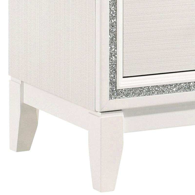 Table de chevet 2 chambres blanche - Style contemporain avec rangement spacieux et moderne, Blanc