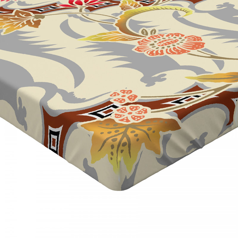 Microfiber Floral Fitted Sheet, Full Fitted Sheet